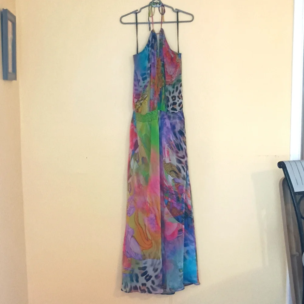 Boston Proper Printed Halter Maxi Dress - Picture 2 of 7